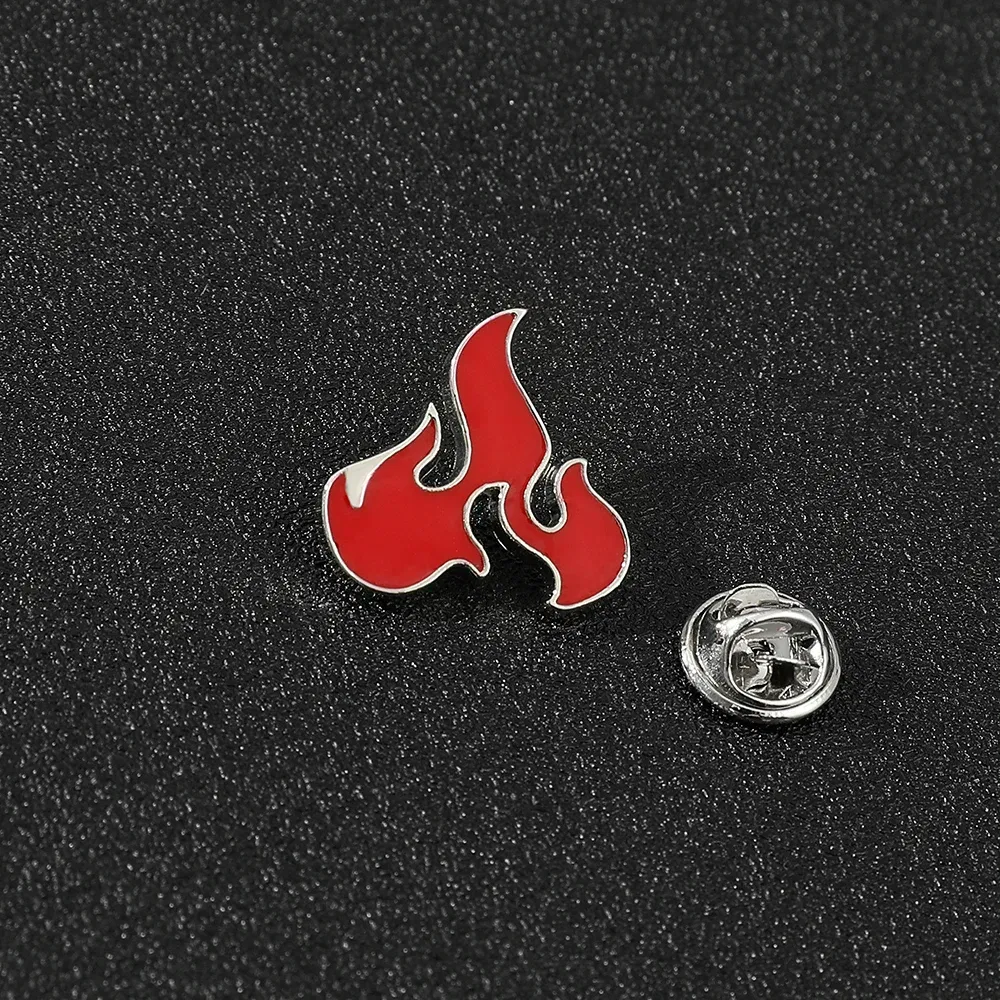 Chic Creative Metal Enamel Flame Torch Mode Brooch Lapel Pin Badge For Women Men Fashion Hip-Hop Punk Jewelry Gifts Accessories