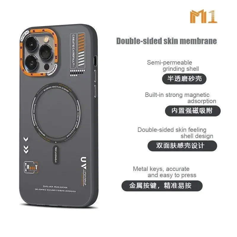 Color: Beige, Material: Nylon - Matte Magnetic Phone Case For iPhone 12 13 14 15 16 Pro Max Megsafe Wireless Charge Frosted Back Metal Lens Frame Buttons Cover