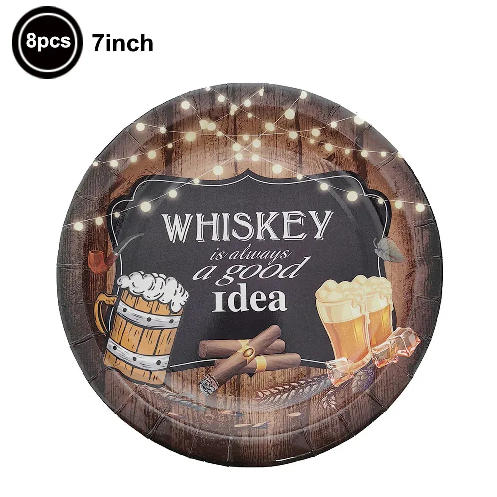 Color: DARK GRAY - Whiskey Party Decorations Aged to Perfection Birthday Party Supplies Whiskey Birthday Banner Garland Whiskey Cake Topper