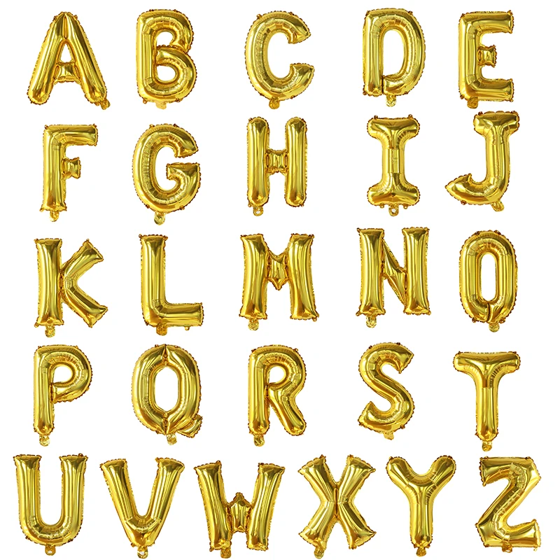16Inch A-Z Letter Foil Balloon Birthday Theme Party Decoration Baby Shower Bride To Be Wedding Balloons Air Globos Supplies