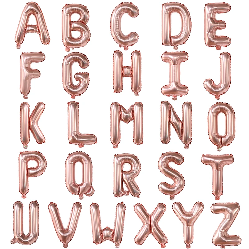 16Inch A-Z Letter Foil Balloon Birthday Theme Party Decoration Baby Shower Bride To Be Wedding Balloons Air Globos Supplies