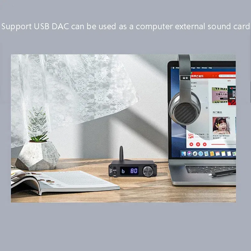 Color: Silver - Flagship HD Bluetooth 5.1 Decoder Audio Receiver ESS9038 Lossless Decoding Supports LDAC APTX-HD HD Format High-power Amp