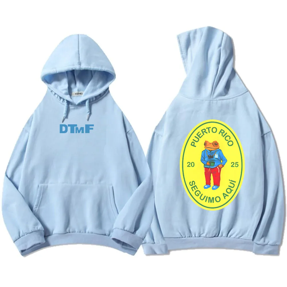 Color: Mint, Size: XXXL - DTMF Deb?­ Tirar Más Fotos 2025 New Album Hoodies Bad Bunny Singer Printing Sweatshirts Men Women Clothing Sudaderas Hombre Male