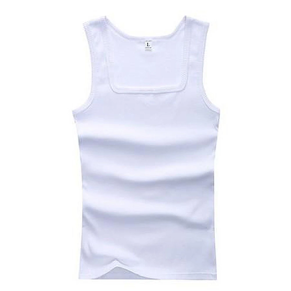 Color: WHITE, Size: XXL - 2024 Summer Plus Size Men Clothing Tank Tops Black White Gray Singlets Sleeveless Fitness Men Vest Casual Bodybuilding Vest New