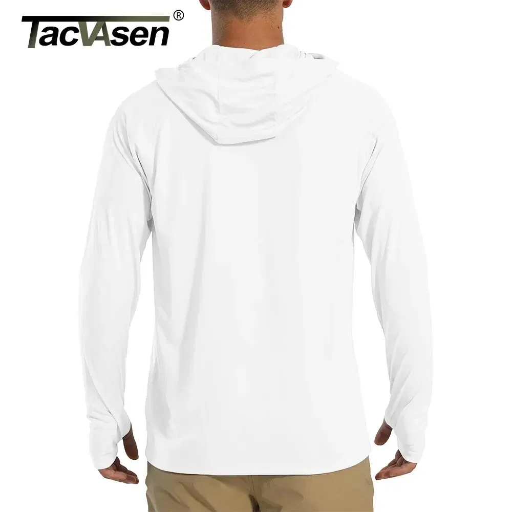 Size: L, Color: GRAY - TACVASEN Summer Men's Long Sleeve Sun/UV Protection T-Shirt UPF 50+ Performance Hiking Running Quick Dry Hoodie Tee Shirts