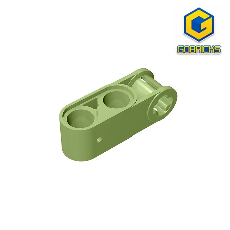 Color: DEEP BLUE - Gobricks GDS-936 Technical, Axle and Pin Connector Perpendicular 3L with 2 Pin Holes compatible with lego 42003 Assembles