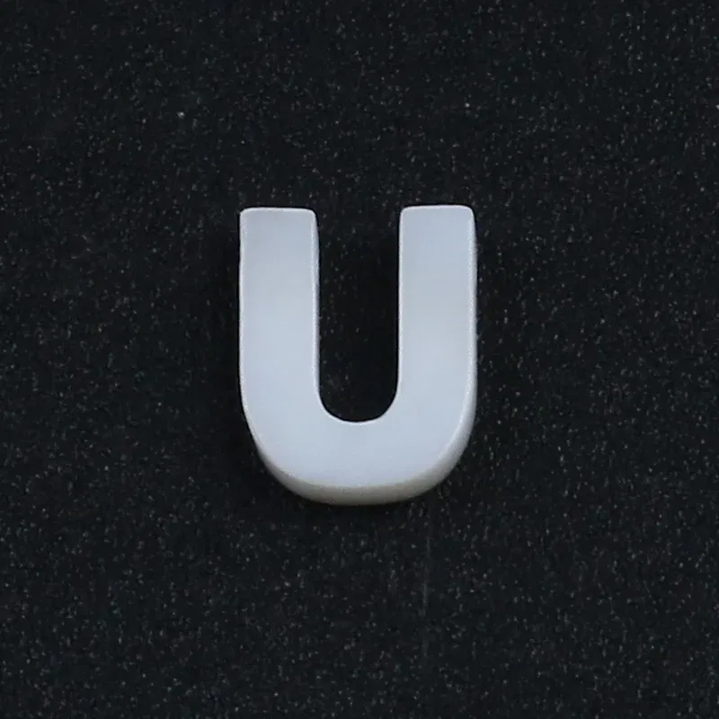 Color: NUDE - Trend DIY Handmade Vertical Capital Letter Pendant Beads Jewelry Making Accessories Necklace Bracelet Letras Materiales