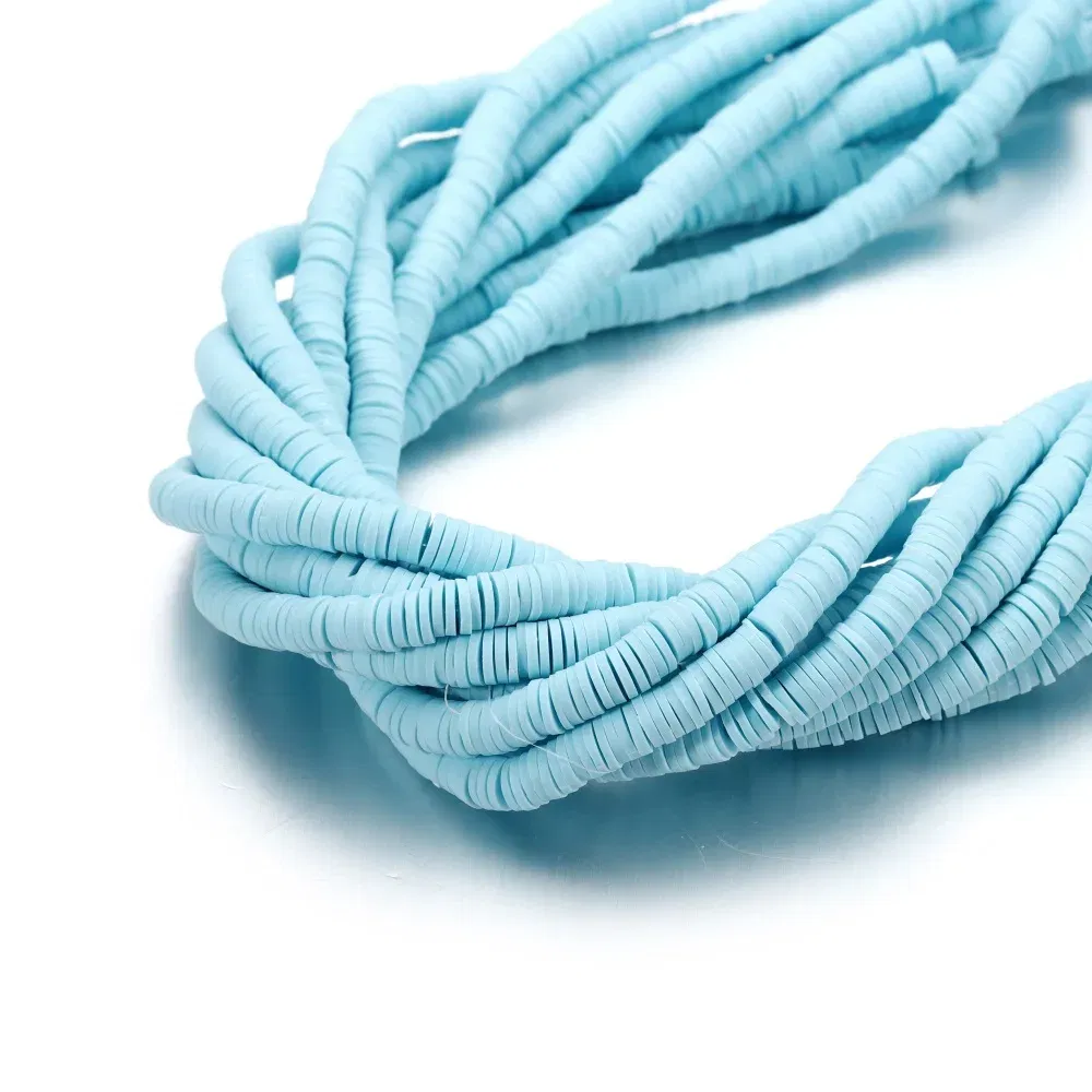 Color: dark green, Item Diameter: 6mm - 16Inch/Line 6mm Colorful Flat Round Polymer Clay Beads Loose Spacer Beads for DIY Jewelry Making Bracelet Necklace Accessories