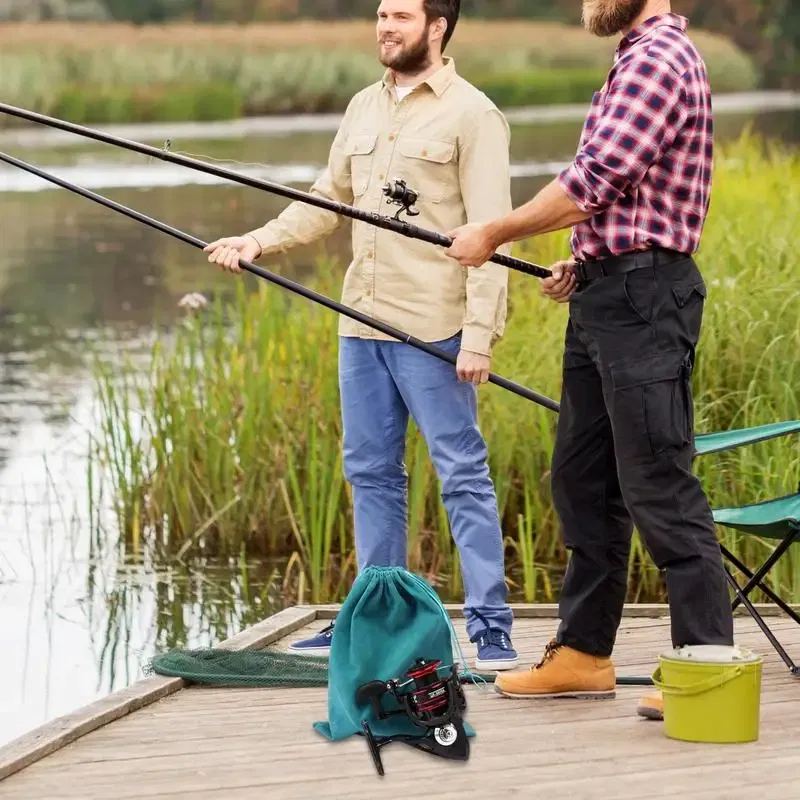 Color: SKY BLUE, Ships From: CHINA - Drawstring Fishing Reel Storage Bag Portable Fishing Reel Protect Fishing Tackle Bag Accessory Bag