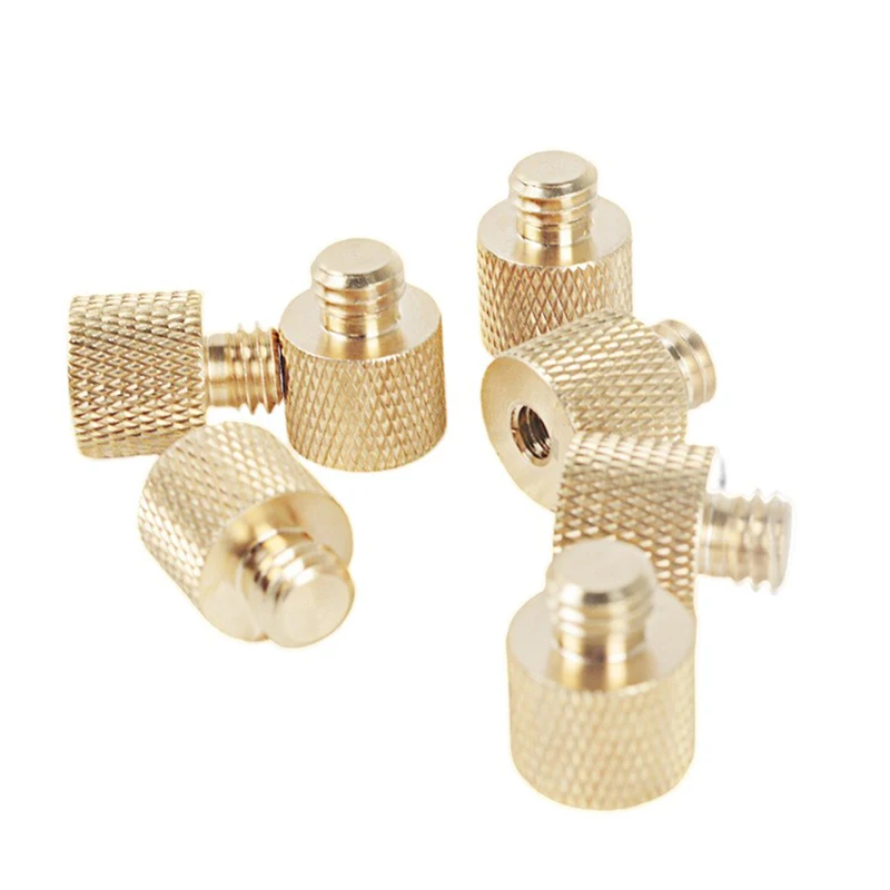 Color: Silver - Camera Screw Conversion Nut 5/8 To 3/8 To 1/4 Inch Adapter Mount For DSLR Tripod Monopod Quick Release Plate Stands Camera Acc