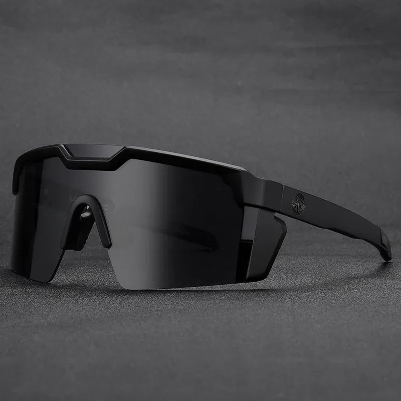 Lenses Color: Burgundy, Frame Color: BROWN - NEW High quality luxury Heat Wave brand sunglasses square Conjoined lens cycling Women men sun glasses UV400