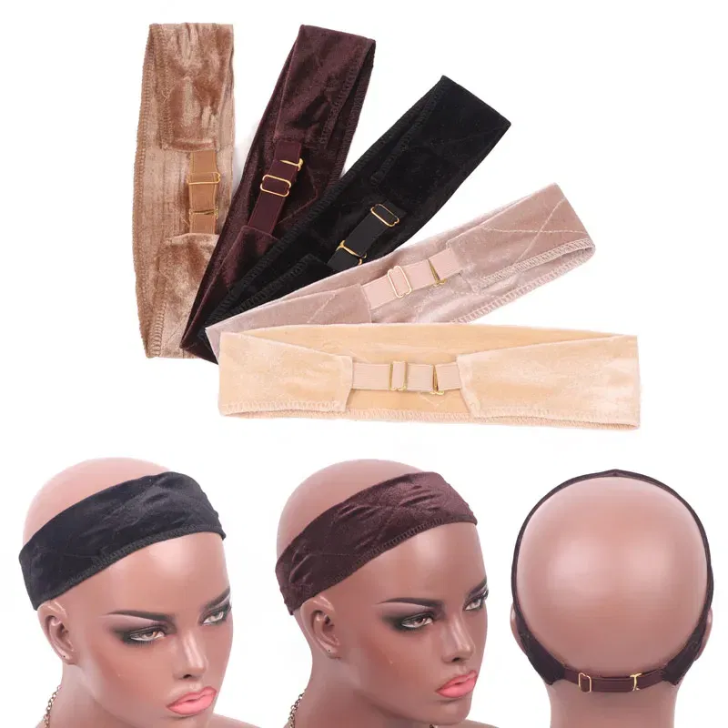 Color: black, Ships From: CHINA - Nunify Flexible Velvet Wig Grip Scarf With Adjustable Elastic Band Comfort Head Band Adjustable Fasten Grip Band For Wig 1Pcs
