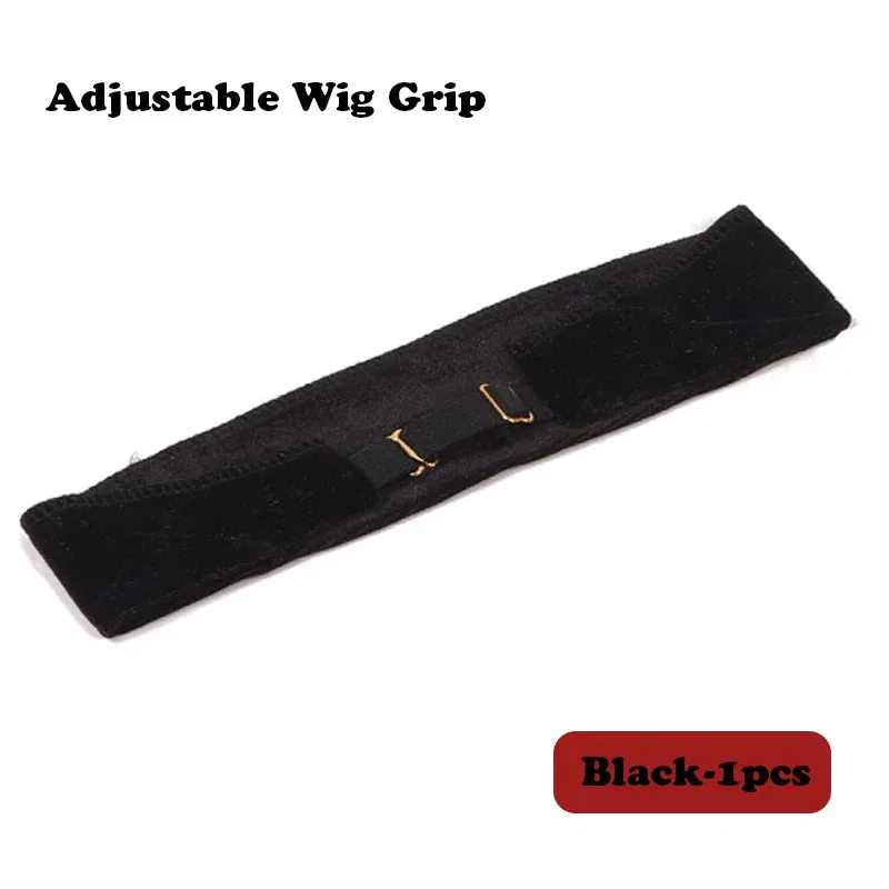 Color: black, Ships From: CHINA - Nunify Flexible Velvet Wig Grip Scarf With Adjustable Elastic Band Comfort Head Band Adjustable Fasten Grip Band For Wig 1Pcs