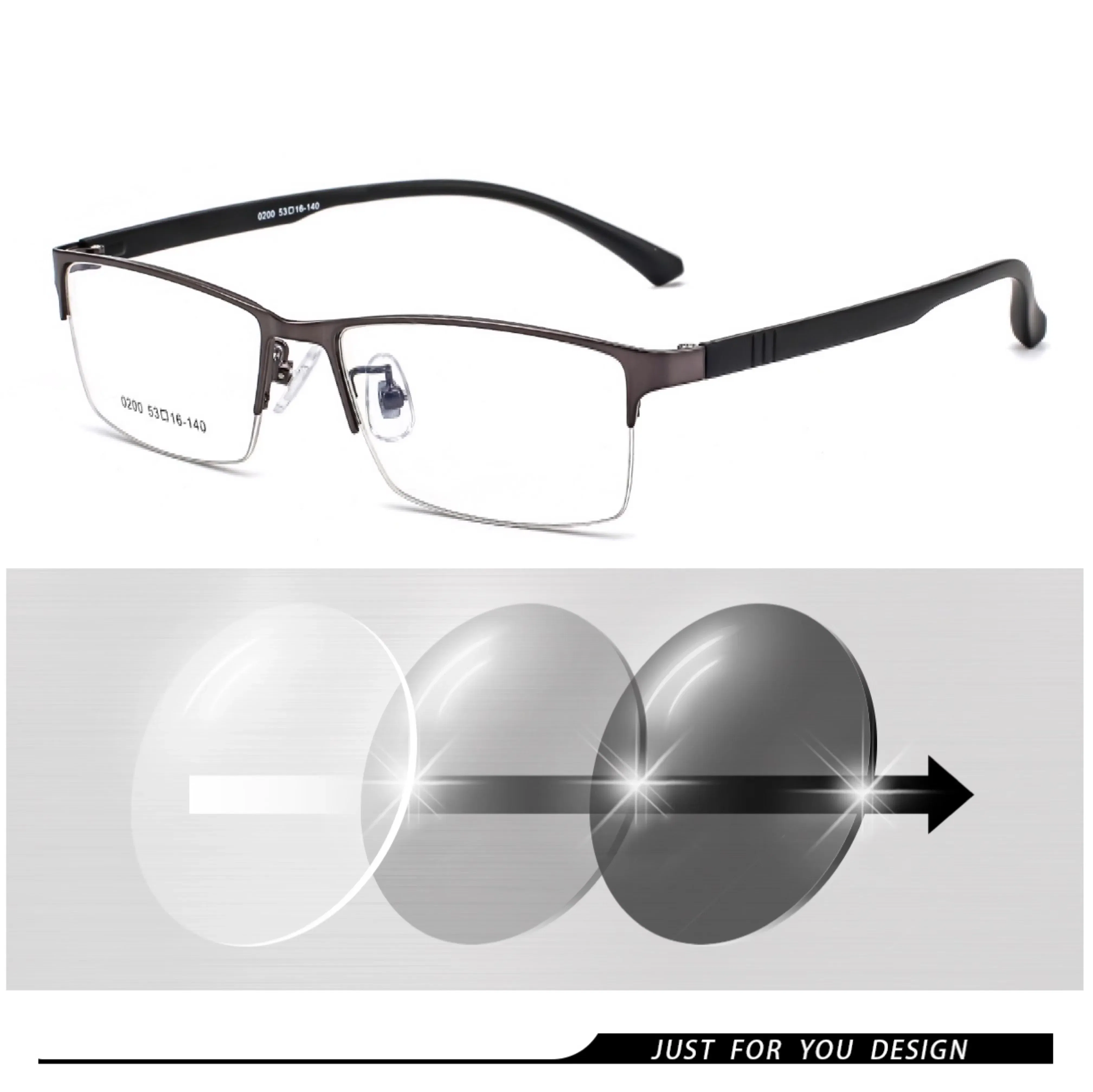 Frame Color: Red,  Eye Prescription: +150 - Photochromic Sunglasses Chameleon Lens Myopia Blue Light Blocking Men's Computer Glasses Game for Sight +0.50 +0.75 +175 +2.5 +6