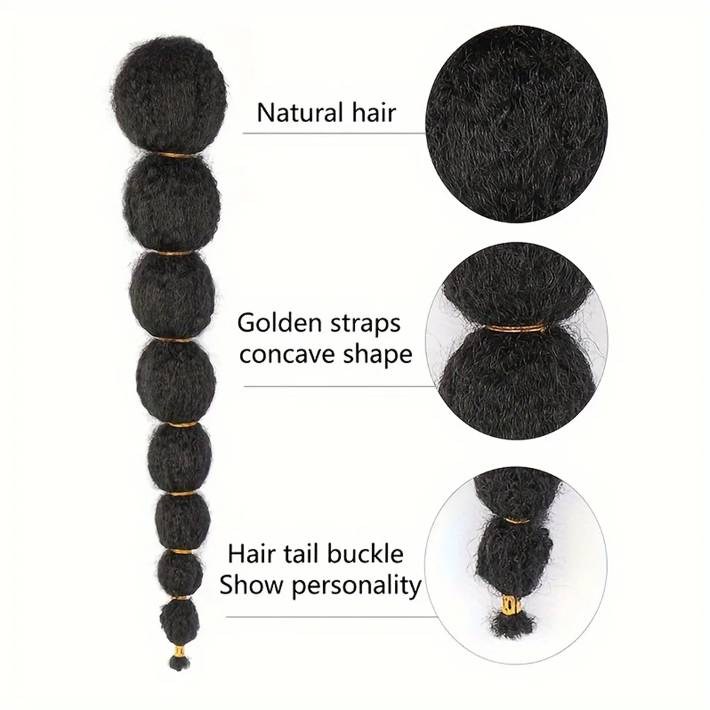 Color: #4, Stretched Length: 28inches - Kinky Afro Puff Ponytail Extension for Black Women 18/24 Inch Long Lantern Bubble Drawstring False Pigtail Synthetic Hair Piece
