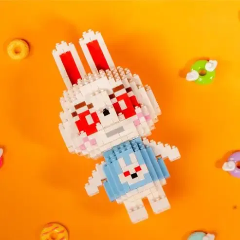 Color: Orange - New 28 Kinds Of Animals Crossing Building Blocks Raymond Model Anime Building Blocks Toys Children's Building Blocks Toy Gifts