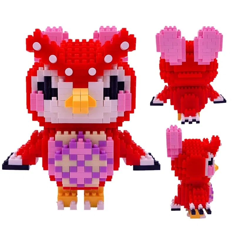 Color: Orange - New 28 Kinds Of Animals Crossing Building Blocks Raymond Model Anime Building Blocks Toys Children's Building Blocks Toy Gifts