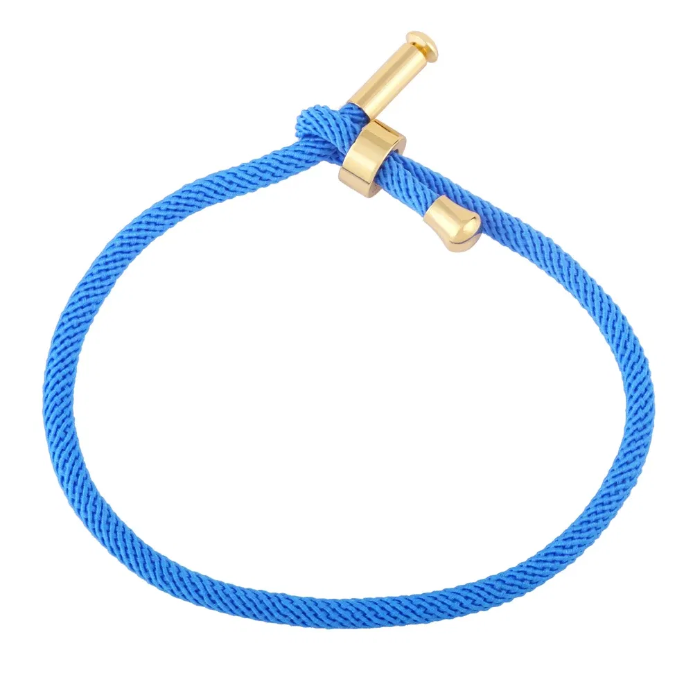 Color: Pink - OCESRIO Colorful Adjustable Cotton Red Rope Bracelet Chain Gold Plated  Copper DIY Components for Jewelry Making cana002