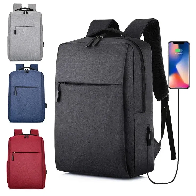 Color: GRAY, Size: 16 inches - 2024 New Versatile Business Bag USB Rechargeable School Bag Waterproof Laptop Bag Backpack
