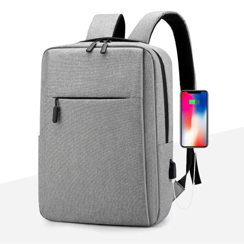 Color: GRAY, Size: 16 inches - 2024 New Versatile Business Bag USB Rechargeable School Bag Waterproof Laptop Bag Backpack