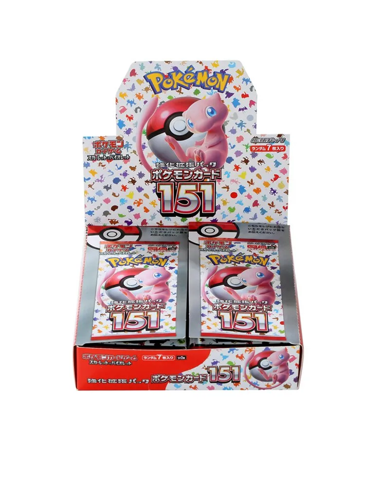 Color: Eight - 140pcs/Box Anime Pokemon Card Scarlet Violet 151 Japan SV2a Version TCG Classics Expansion Booster Box Trade Card Gifts