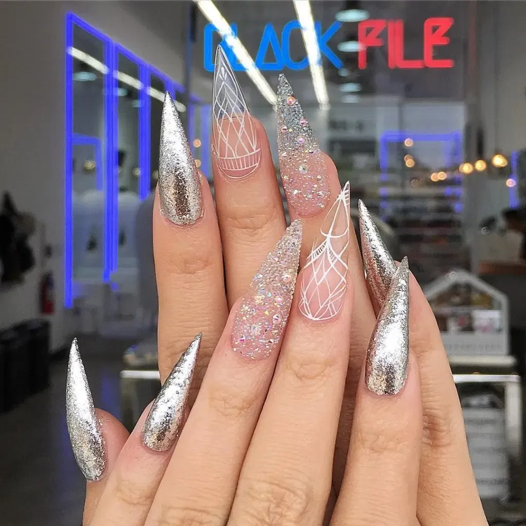 Color: Teal color - 1440pcs Shiny Crystal AB Mini Pixie Nail Rhinestones Glitter 3D Micro Diamonds for Nails Art DIY Accessories