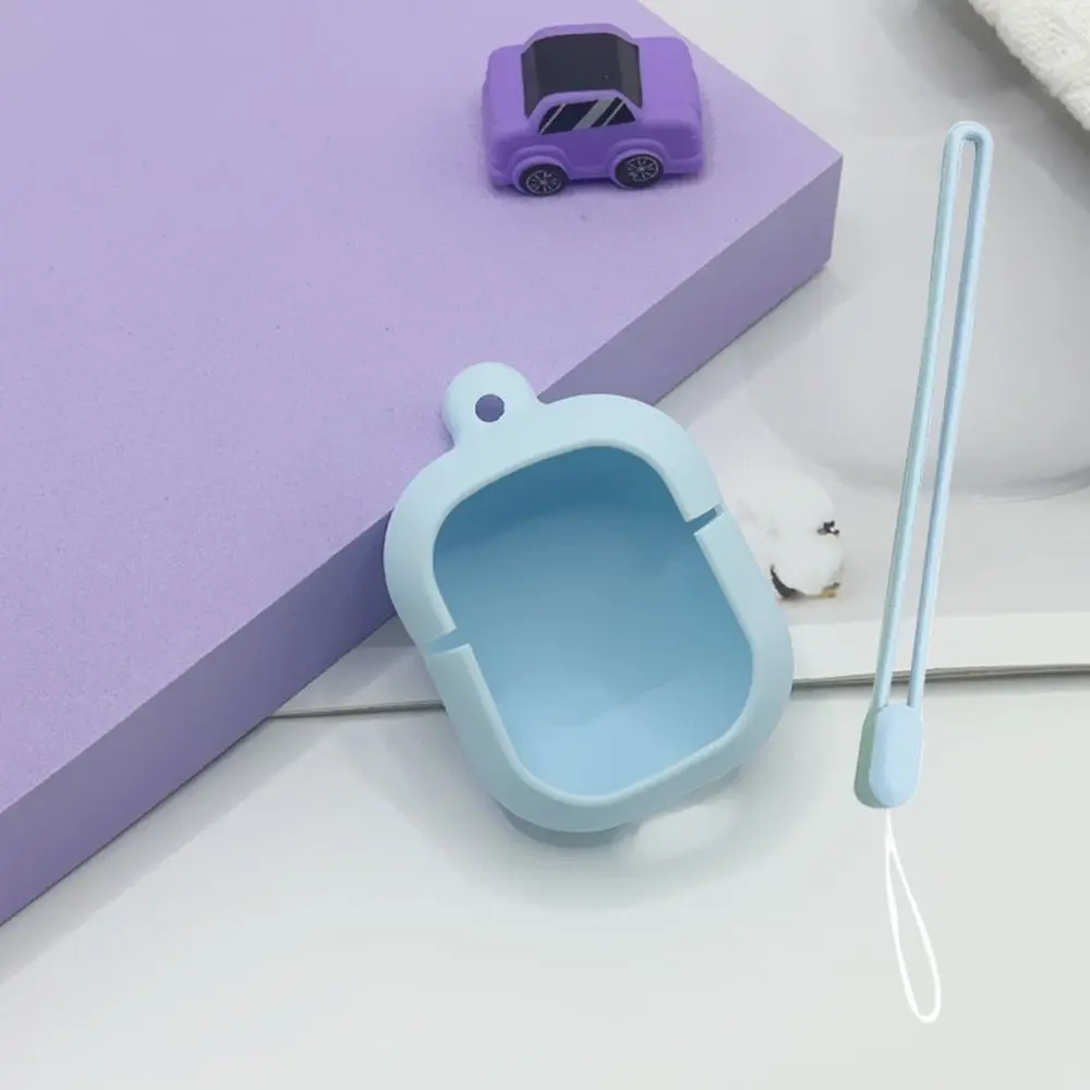 Color: Khaki - For HQAi H4 Silicon Case and Lanyard Protective Plain Cover and Rope Anti-Lost Cover Waterproof Earbuds Protective Case