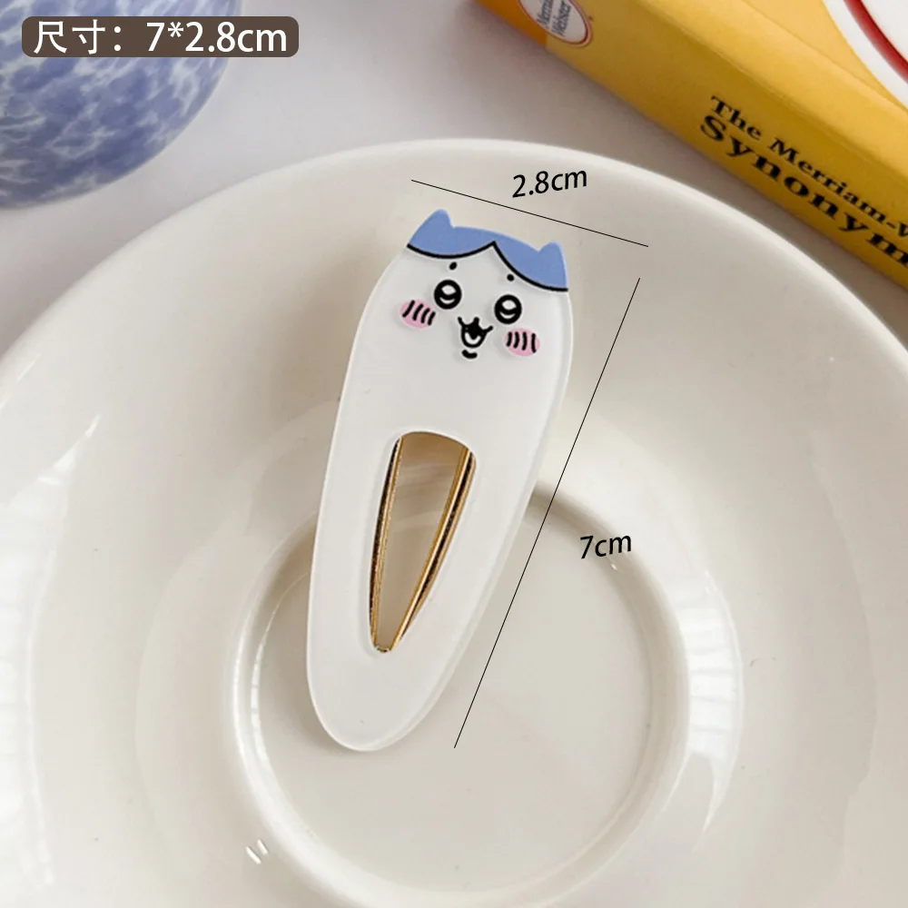 Color: Multicolor - 2024 Creative Duck Beak Hairclip Anime Figure Chiikawa Hachiware Girl's Forehead Fringe Side Hair Clip Student Hair Accessories