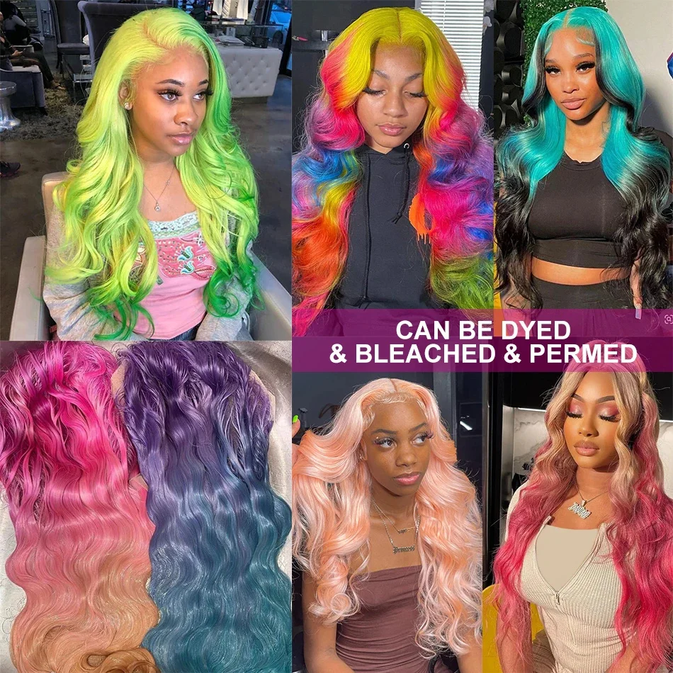 Color: Orange, Stretched Length: 22INCHES, Density: 210%, Ships From: CHINA - 613 Blonde Lace Front Wig Human Hair Body Wave 13X6 Hd Lace Frontal Wig 13X4 Lace Front Human Hair Wig Hd Lace Wig For Women