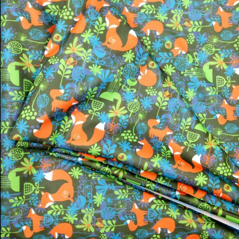 Color: black - 1Mx1.5M Pul Fabric Waterproof Washable TPU Handmade Polyester Fabric By The Meter Fashion DIY Cloth Diaper Material for Kids