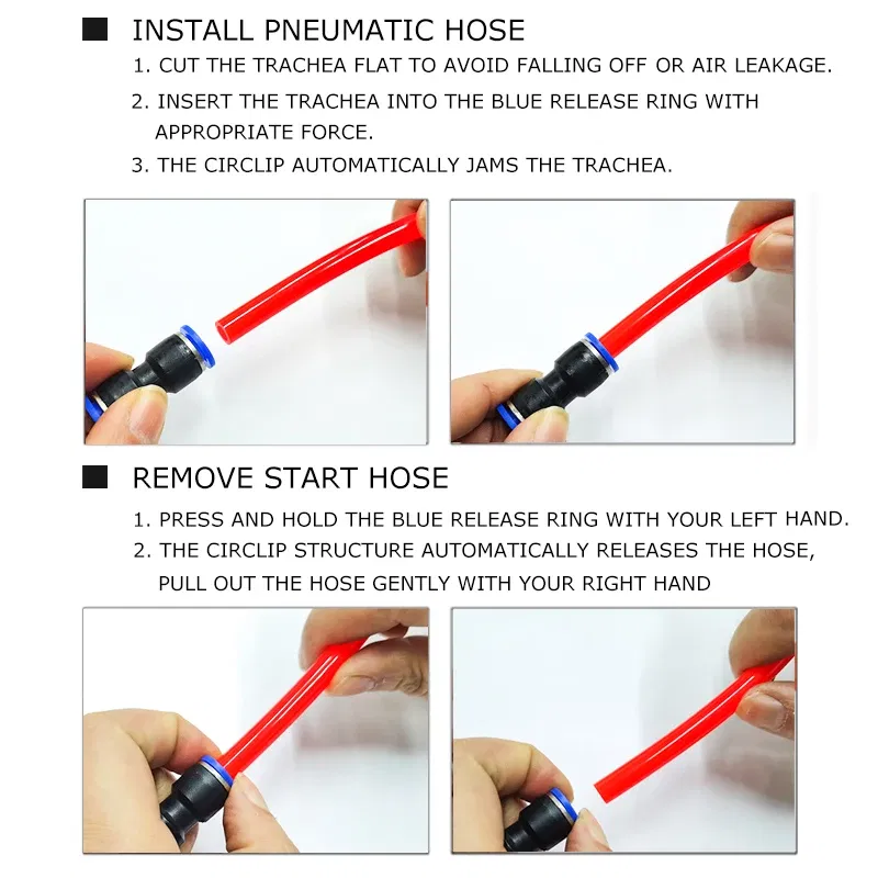 PW Y-type Pneumatic fitting Reducing Tee Straight Through 4 to 12mm plastic hose quick couplings