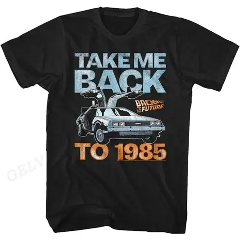 Color: black, Size: S - Back To The Future T Shirt Graphic Print Men Women Fashion Hip Hop Streetwear Short Sleeve Plus Size T Shirt Unisex 62473