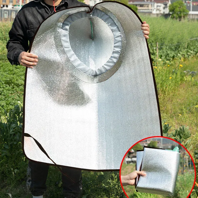 Color: green, Size: XL - Sun & Rain Protection Hooded Cape - Breathable UV Hat for Farming/Gardening - Wide Brim Bucket Hat with Neck Cover