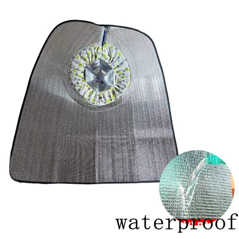 Color: green, Size: XL - Sun & Rain Protection Hooded Cape - Breathable UV Hat for Farming/Gardening - Wide Brim Bucket Hat with Neck Cover