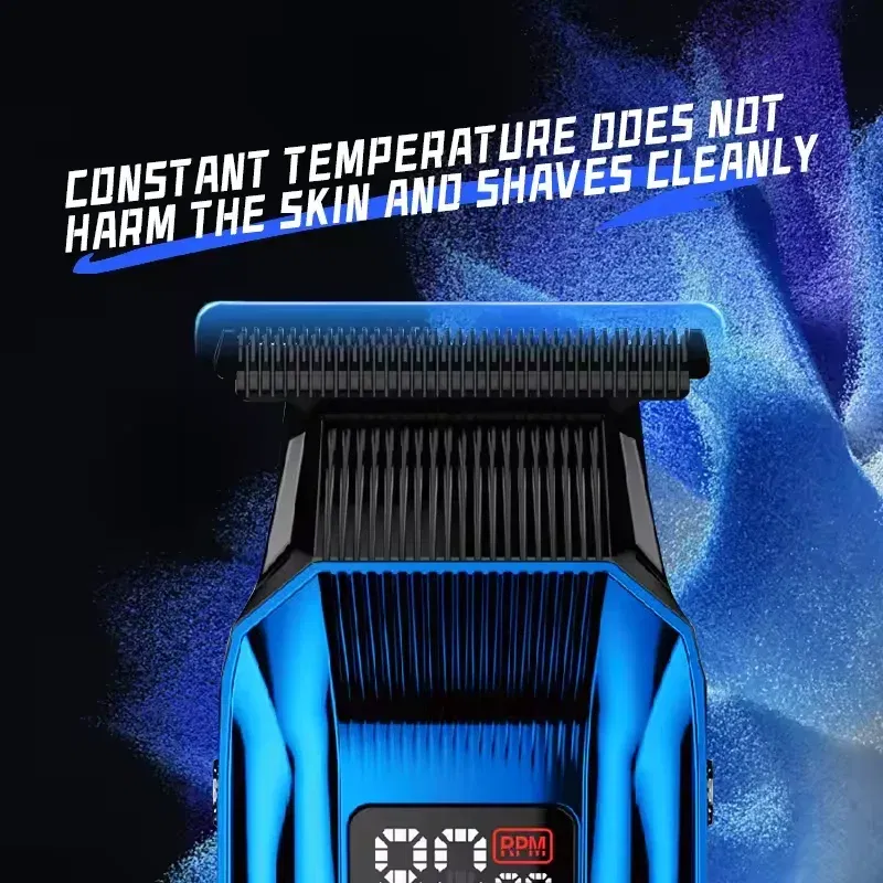 Color: Yellow - Kemei Professional Electric Hair Clipper Kit Rechargeable Hair Trimmer Shaver for Men USB Charging Beard Razor KM-2797 KM-1102