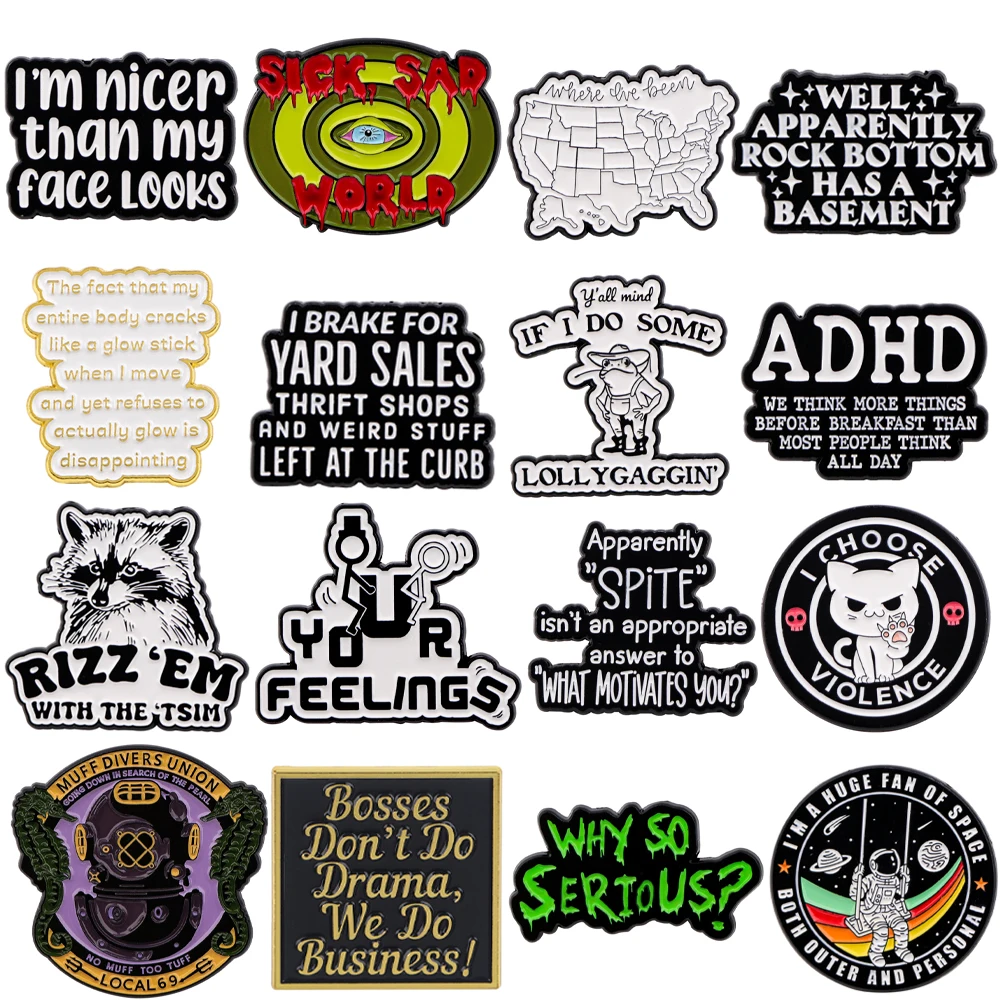 Metal color: Pure Gold Color, Color: WHITE, Main Stone Color: WHITE - American Map Enamel Pins Brooches Woman Men Backpack Bags Badge Fashion Quotation Lapel Jewelry Kids Friends Birthday Gifts