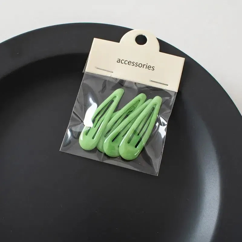 Color: Desert Camouflage - 5Pc Korean Snap Hairgrip Hair Clips Bangs Clip Edge Clip Waterdrop Shape BB Hairpins DIY Fashion Headwear Women Hair Accessories