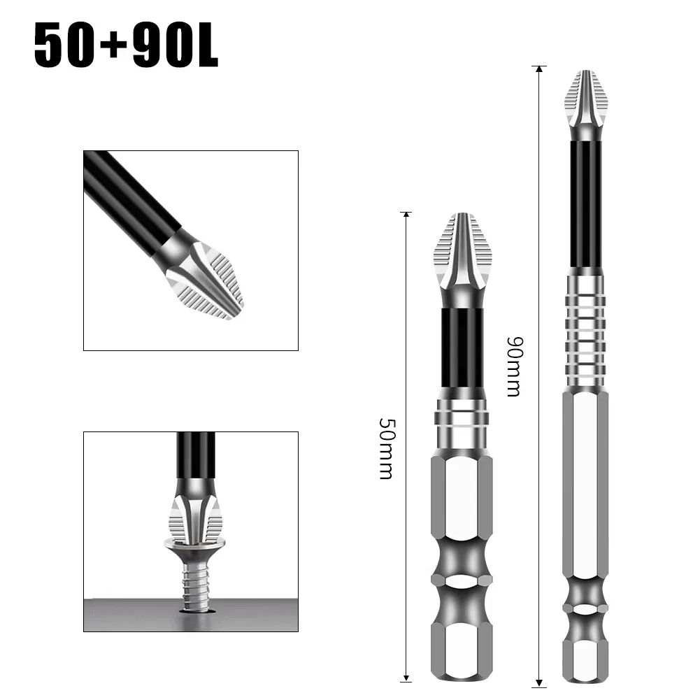 Color: green - K5 Non-slip High Hardness Bit S2 Strong Magnetic 5A Black Non-slip Cross Head Electric Drill Electric Screwdriver Bit