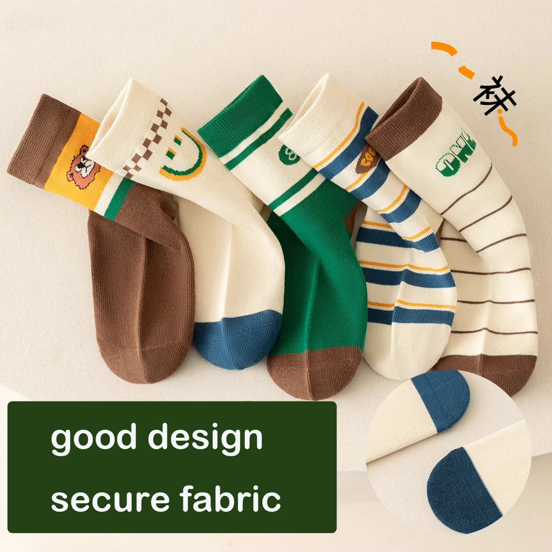 Color: SKY BLUE, Size: 2-3T - Boys Socks Spring Autumn Children Cotton Socks Baby 1-12 year-old Kids Cotton Socks Warm Cozy Calf Sock 5 Pairs/bag