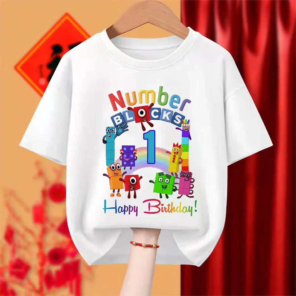 Color: green, Kid Size: 7T - Number 1-9 Boys Girls Cartoon Print Short Sleeve T-Shirts Children's Tshirt Birthday Gift T Shirt Funny Tops Kids Hip Hop Tees