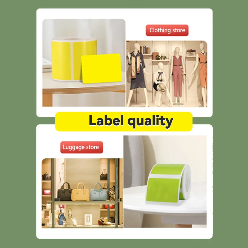 Color: BROWN - NIIMBOT B21/B203/B3S label machine printing paper color label waterproof, oil resistant, tear resistant label