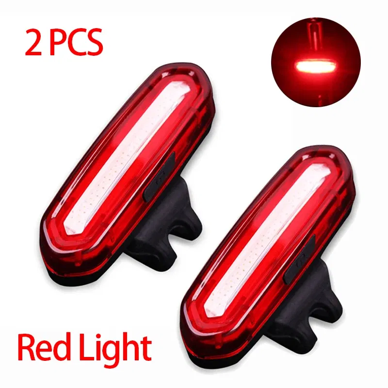 Color: Pink - Cycling Tail Light Outdoor Highlight USB Charging Mountain Led Warning  Bike Lights Tail Lamp Rear Light Bicycle Accessories