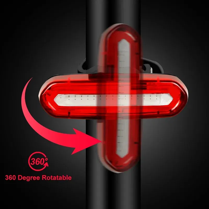 Color: Pink - Cycling Tail Light Outdoor Highlight USB Charging Mountain Led Warning  Bike Lights Tail Lamp Rear Light Bicycle Accessories