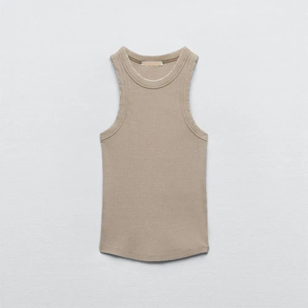 Size: M, Color: GRAY - BMURHMZA Fashion New Water Wash Rib Simple Retro Workwear Women's Tank Top