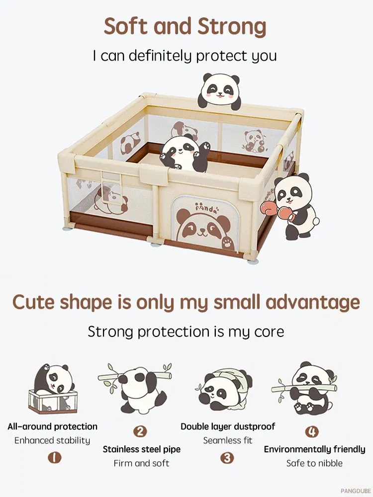Color: green, Ships From: CHINA - PANGDUBE Panda Baby Playpens Children's Playpen Optional 4 Sizes Playpen for Baby Activity Gym Kids Play Fence Playground