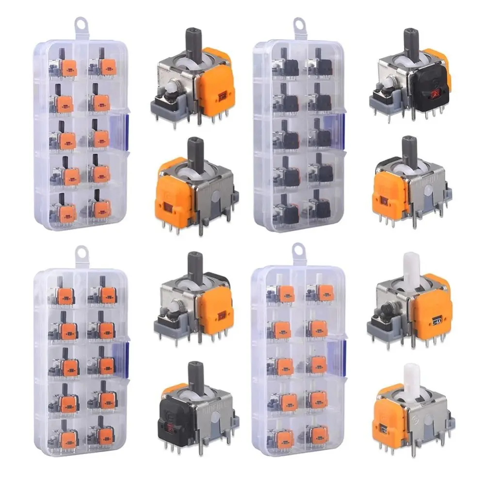 Color: Blue - 10PCS 3D Analog Sensor Hall Effect Joystick for Playstation 5 Game Controller Thumb Stick for PS5/PS4/Xbox/Switch Pro