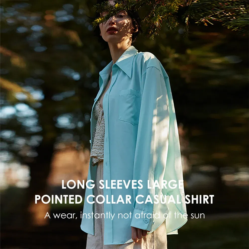 Color: WHITE, Size: M - OhSunny Women Shirts Sun Protection Long Sleeve Coat UPF50+ Anti-UV Breathable Fashion Loose Blouse Outdoor Spring Summer Tops