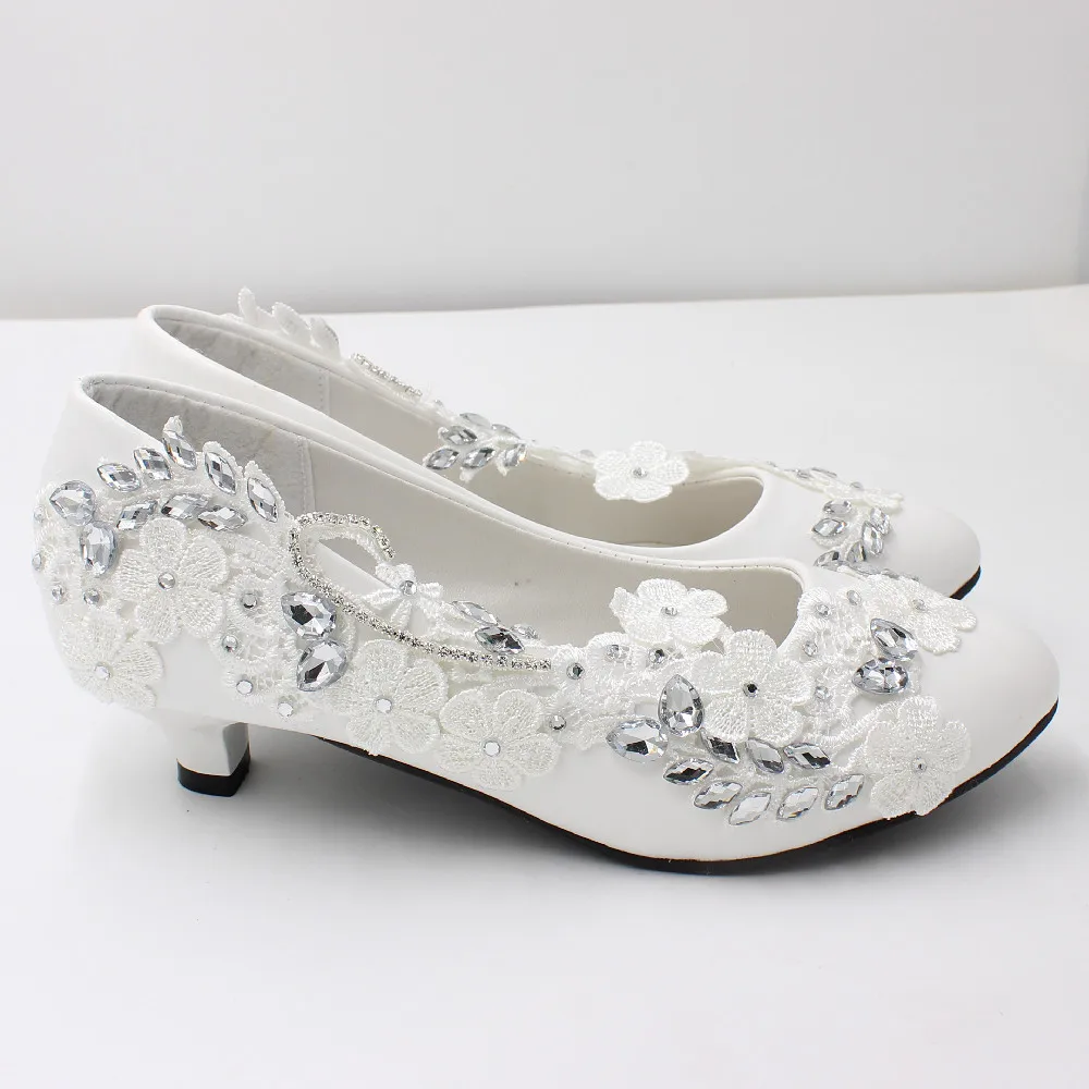 Color: WHITE, Shoe Size: 41, Ships From: CHINA - 【Xingchenmao?‘Low heel large size bridal shoes White large size soft top women's shoes handmade lace simple single shoes BH0710