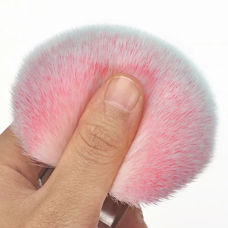 Color: light yellow - Nail Tool Dust-proof Brush Korean Fragrance Cleaning Dust-proof Brush Powder Blusher Brush Makeup Brush Rose Brush
