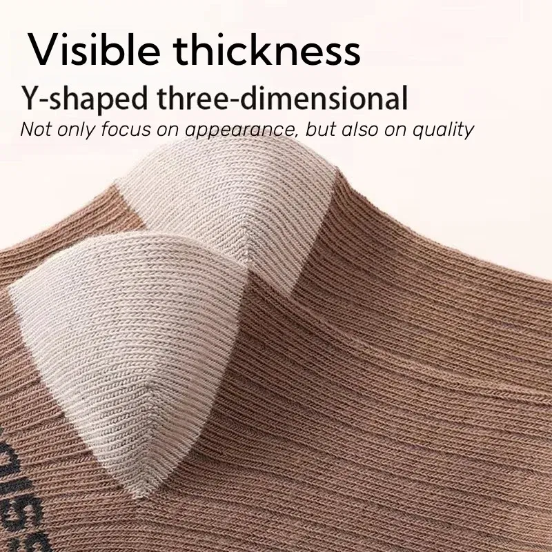 Color: Pink, Size: 7-9T - Autumn Socks Boys Solid With Letters Pattern Cotton Sock Children's Sporty Socks Spring Autumn Mid Calf Socks 5 pairs